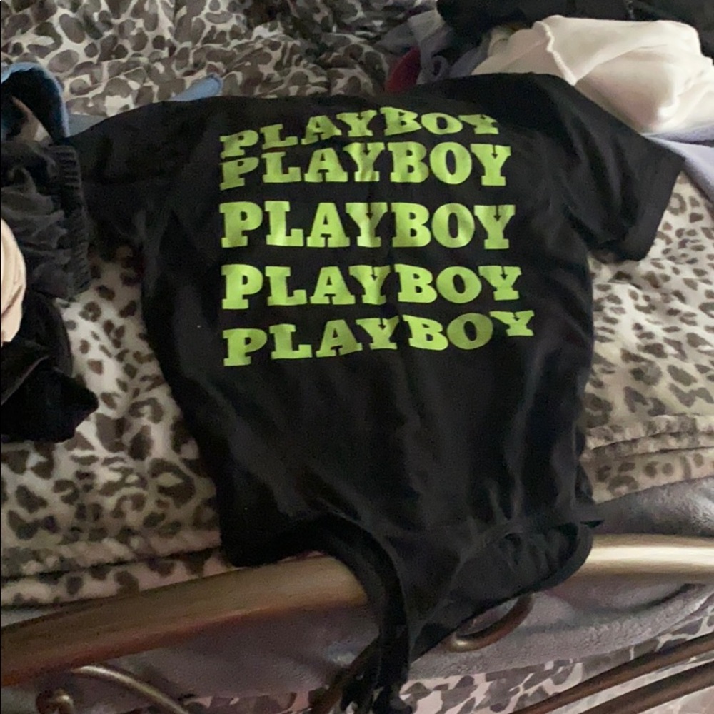 Playboy short  sleeve bodysuit